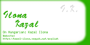 ilona kazal business card
